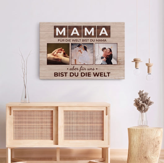 Personalisierte Foto-Leinwand für Mama