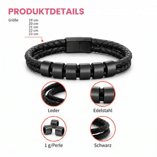 Vermächtnis™ – Personalisiertes Lederarmband für Opa