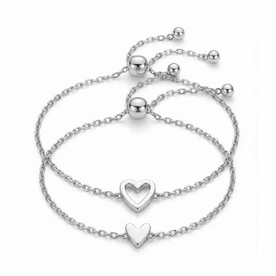 Partnerarmbänder mit Herzen