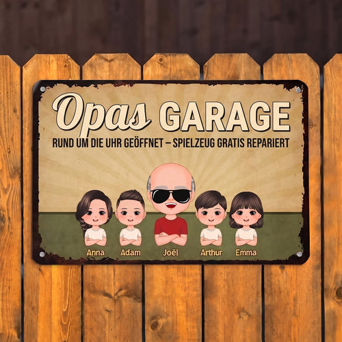 Opas Garage™ – Personalisiertes Deko-Schild