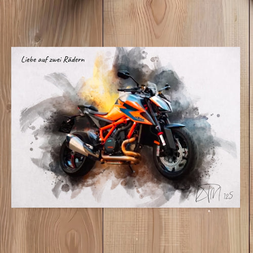 RideArt™ – Motorrad-Poster im Aquarellstil