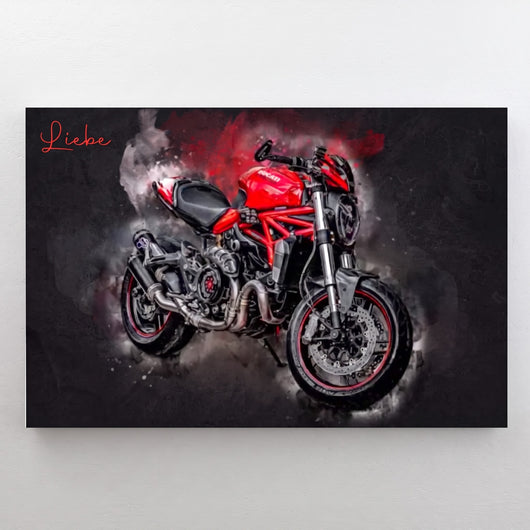 Personalisiertes Motorrad-Bild im Aquarellstil