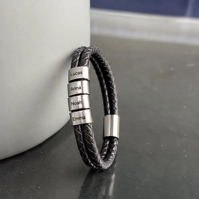 Meine Liebsten™ – Personalisiertes Lederarmband