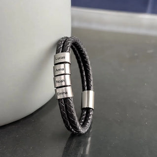 Meine Liebsten™ – Personalisiertes Lederarmband