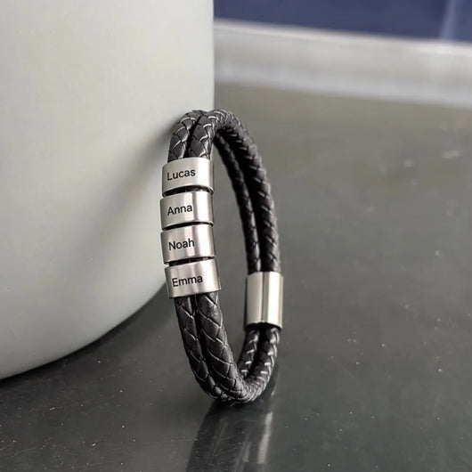 Meine Liebsten™ – Personalisiertes Lederarmband