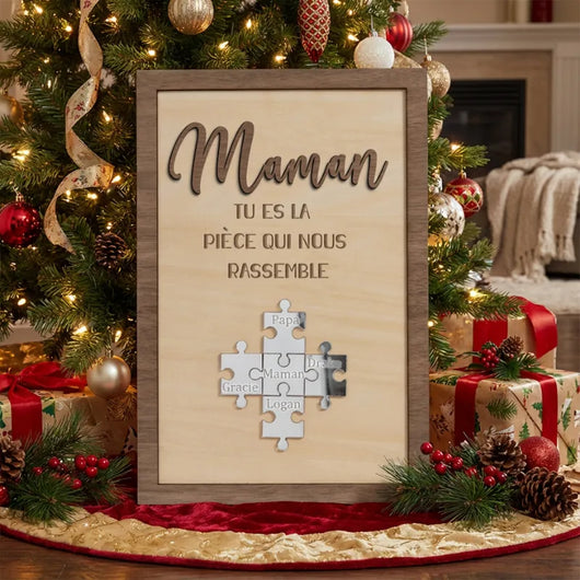 Für Mama™ – Personalisierter Familien-Puzzle-Rahmen