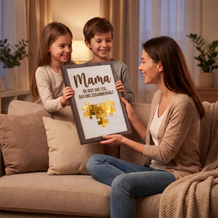 Für Mama™ – Personalisierter Familien-Puzzle-Rahmen