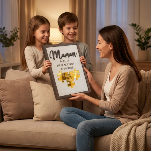 Für Mama™ – Personalisierter Familien-Puzzle-Rahmen