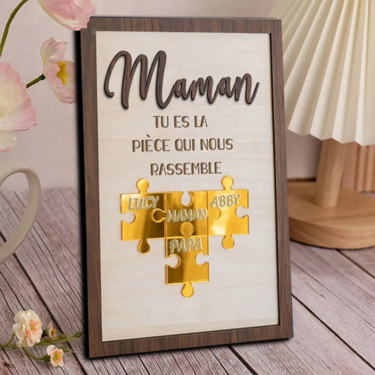 Für Mama™ – Personalisierter Familien-Puzzle-Rahmen