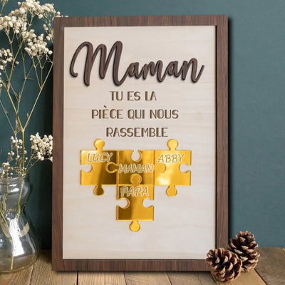 Für Mama™ – Personalisierter Familien-Puzzle-Rahmen