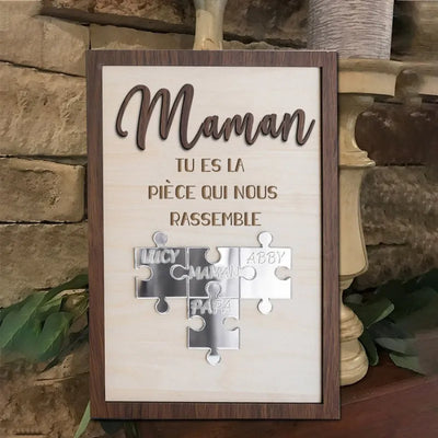 Für Mama™ – Personalisierter Familien-Puzzle-Rahmen