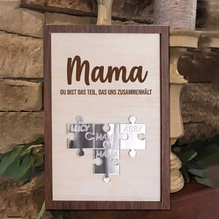 Für Mama™ – Personalisierter Familien-Puzzle-Rahmen