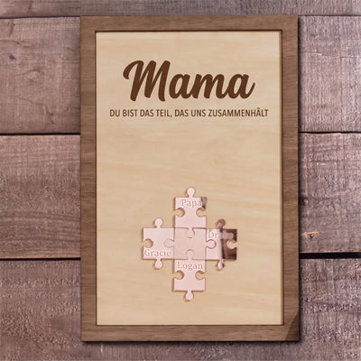 Für Mama™ – Personalisierter Familien-Puzzle-Rahmen