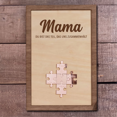 Für Mama™ – Personalisierter Familien-Puzzle-Rahmen