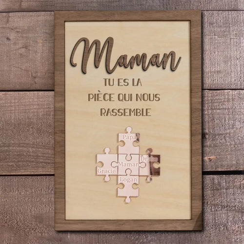 Für Mama™ – Personalisierter Familien-Puzzle-Rahmen