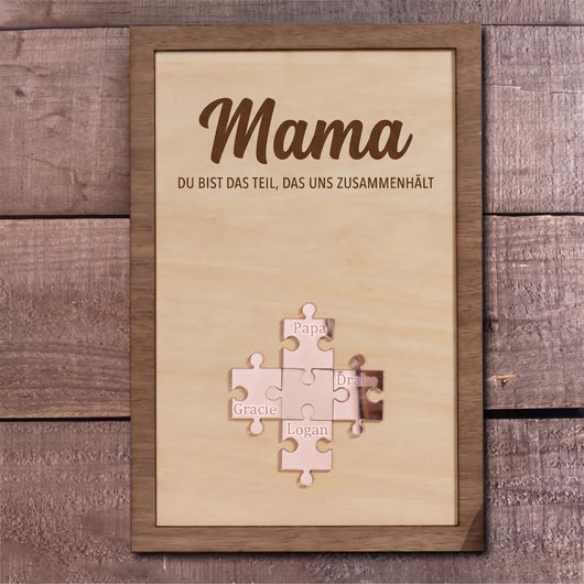 Für Mama™ – Personalisierter Familien-Puzzle-Rahmen