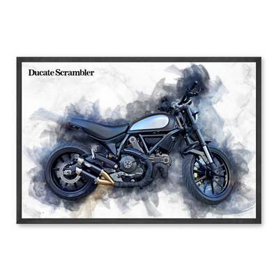 Personalisiertes Motorrad-Bild im Aquarellstil