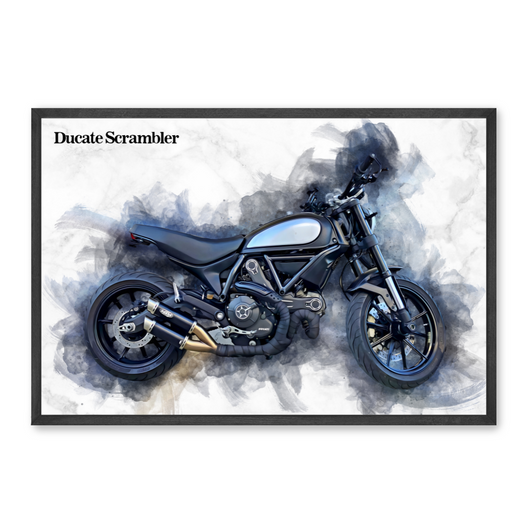 Personalisiertes Motorrad-Bild im Aquarellstil