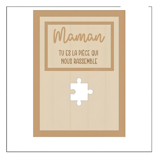Für Mama™ – Personalisierter Familien-Puzzle-Rahmen