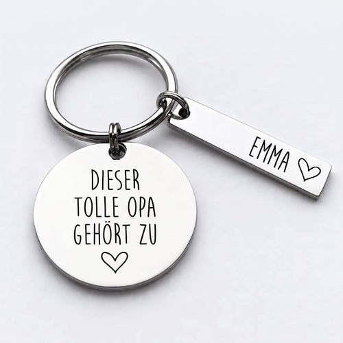 Opas Glücksbringer™ – Personalisierter Schlüsselanhänger