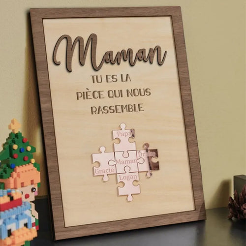 Für Mama™ – Personalisierter Familien-Puzzle-Rahmen
