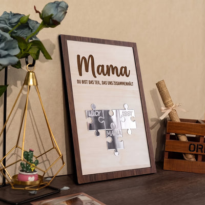 Für Mama™ – Personalisierter Familien-Puzzle-Rahmen