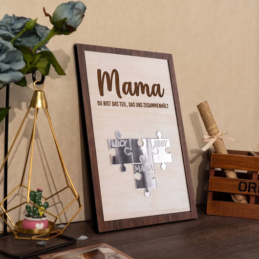 Für Mama™ – Personalisierter Familien-Puzzle-Rahmen
