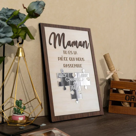 Für Mama™ – Personalisierter Familien-Puzzle-Rahmen