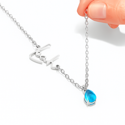 Eterna™ – Namenskette mit Geburtsstein