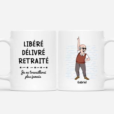 Personalisierte Tasse zum Ruhestand