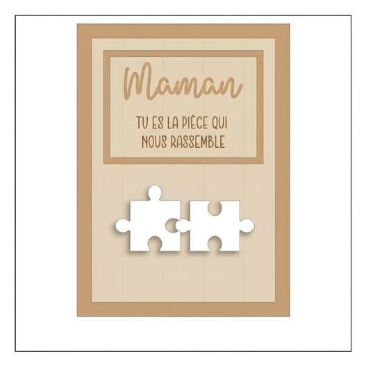Für Mama™ – Personalisierter Familien-Puzzle-Rahmen