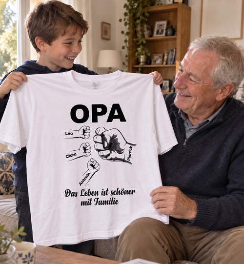 Opa & Wir™ – Personalisiertes T-Shirt für Opa