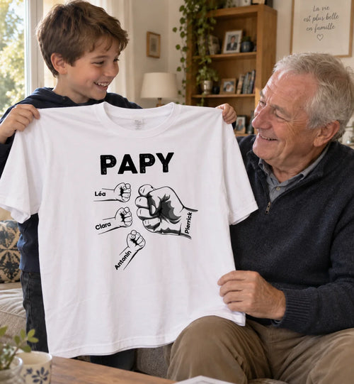 Opa & Wir™ – Personalisiertes T-Shirt für Opa