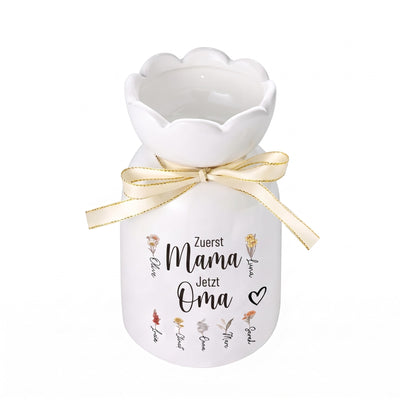 Personalisierte Familienvase Zuerst Mama™ aus Keramik