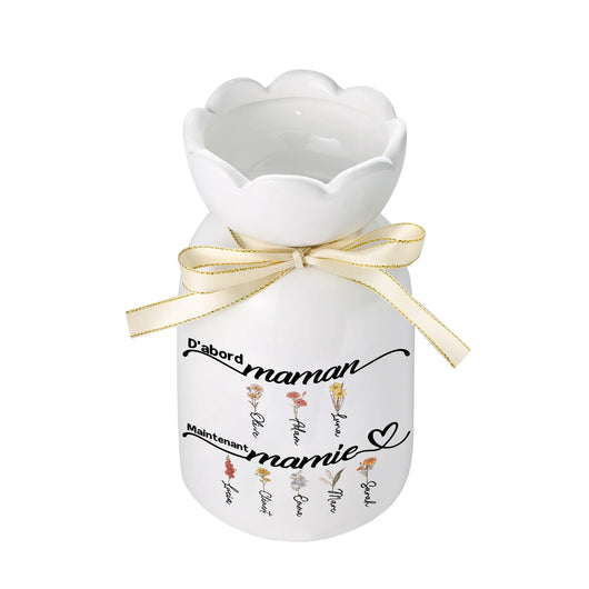 Personalisierte Familienvase Zuerst Mama™ aus Keramik