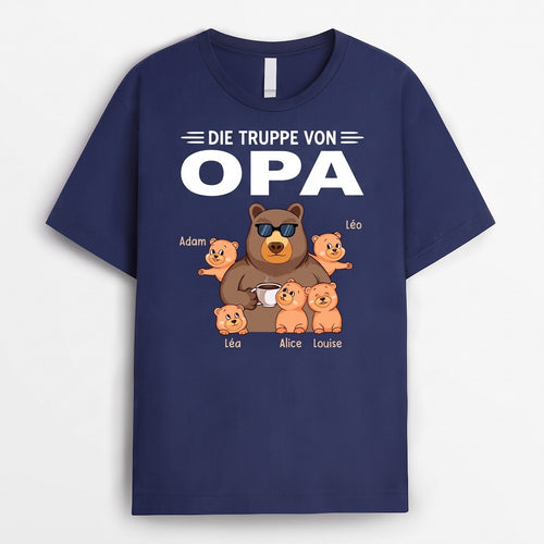 Opa Bär™ – Personalisiertes T-Shirt mit Enkelkindern