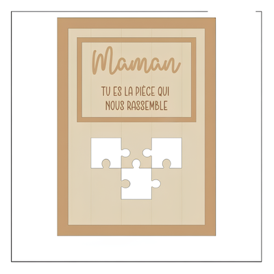 Für Mama™ – Personalisierter Familien-Puzzle-Rahmen