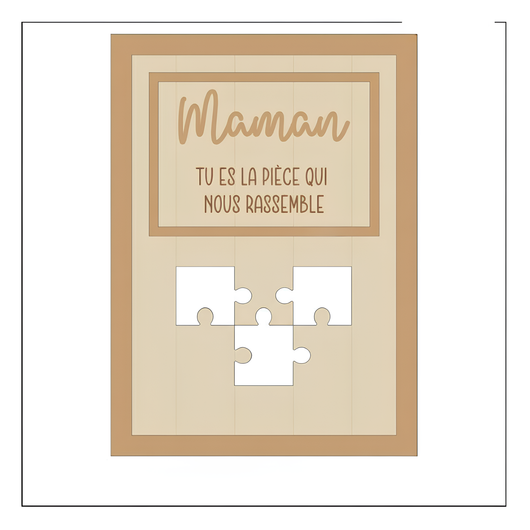 Für Mama™ – Personalisierter Familien-Puzzle-Rahmen