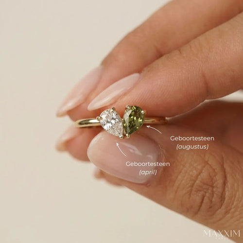Unzertrennlich™ – Ring mit zwei Geburtssteinen