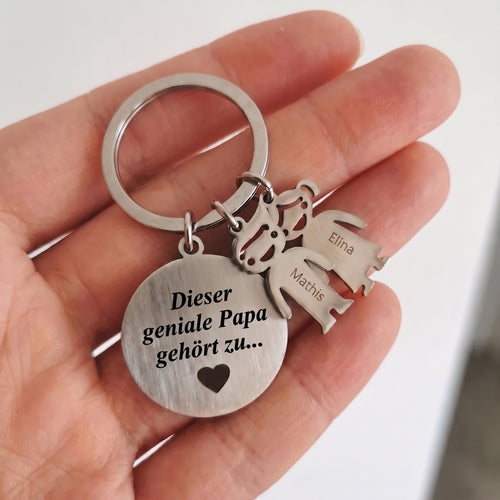 Superpapa™ – Personalisierter Schlüsselanhänger für Papa