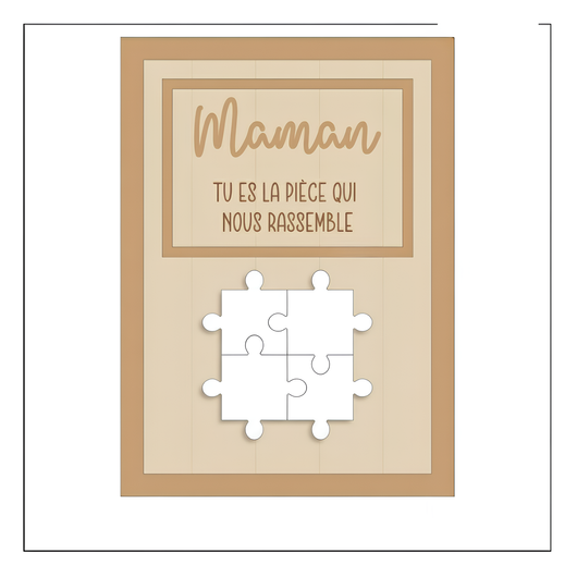 Für Mama™ – Personalisierter Familien-Puzzle-Rahmen