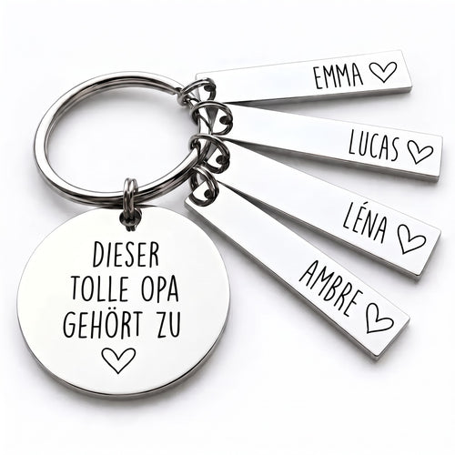 Opas Glücksbringer™ – Personalisierter Schlüsselanhänger