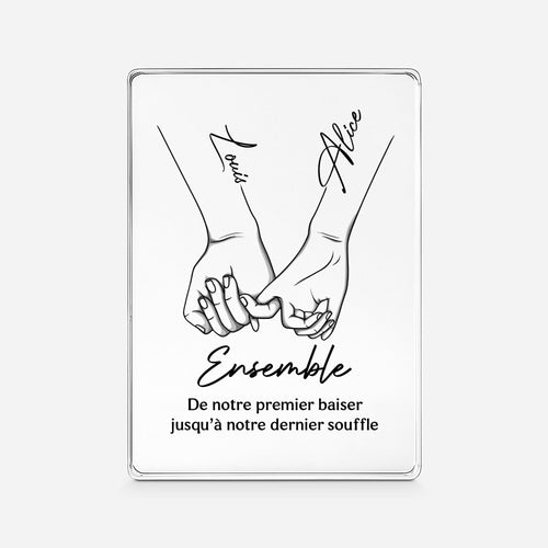 Für immer verbunden™ – Personalisiertes Acrylschild für Paare
