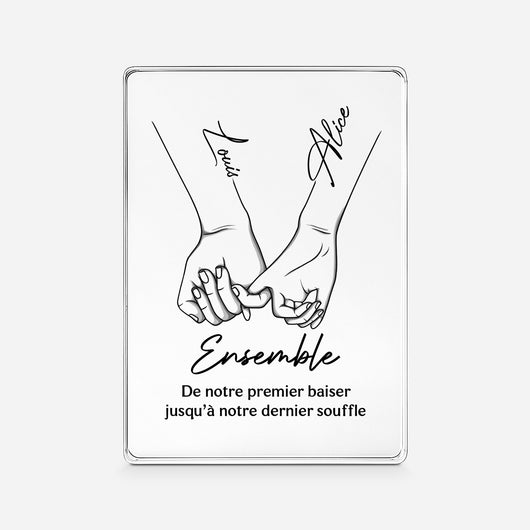 Für immer verbunden™ – Personalisiertes Acrylschild für Paare