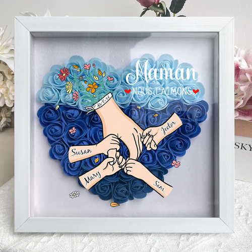 Mit Mama™ – Personalisierter Familienrahmen mit Blumen