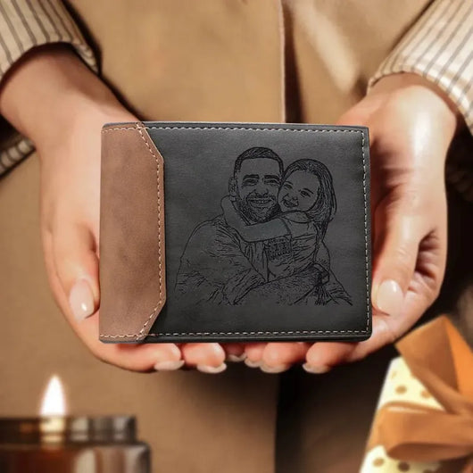 Herzenspapa™ – Personalisierte Leder-Geldbörse für Papa