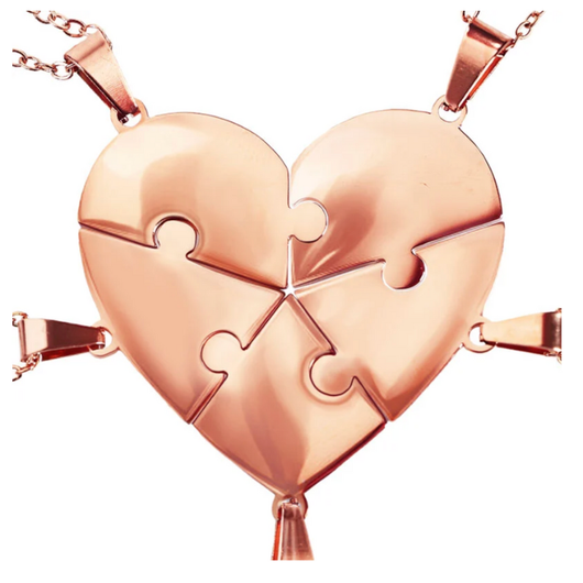 Personalisierte Puzzle-Halskette mit gravierten Namen