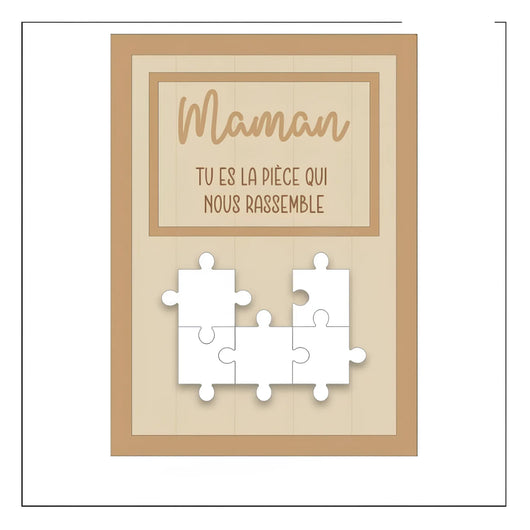 Für Mama™ – Personalisierter Familien-Puzzle-Rahmen