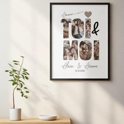 Personalisiertes Poster „Du & Ich“ mit Paarfotos