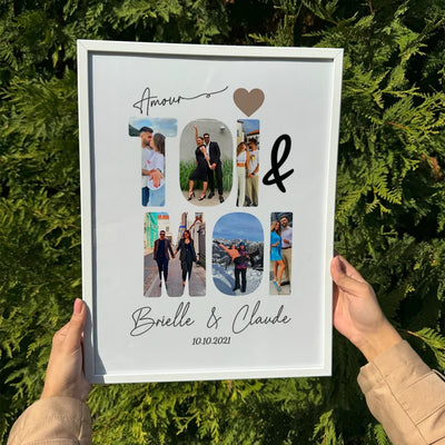 Personalisiertes Poster „Du & Ich“ mit Paarfotos